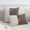Boho Pillow Covers Throw Pillow,100% Cotton and Faux Leather Modern Decor Pillow Cases for Outdoor Home Sofa Decor Julia M LifeStyles