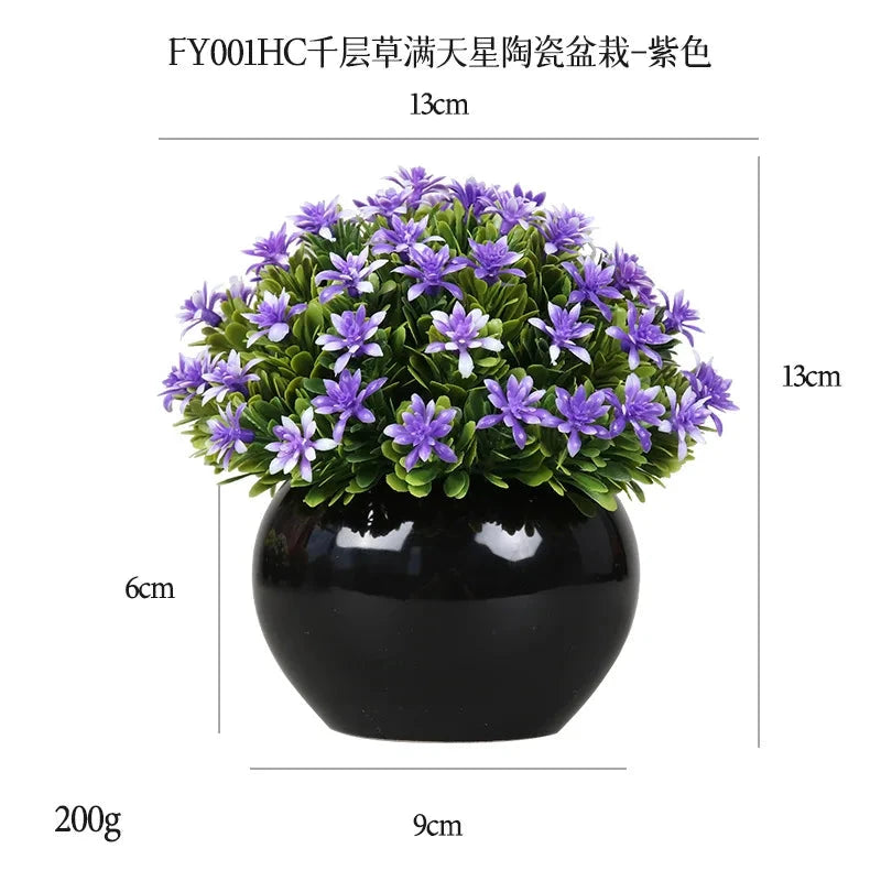 DS Artificial Plants Potted Greenery Green Grass Plastic Faux Topiary Shrubs for Bathroom Home Kitchen Office Farmhouse Decor Julia M LifeStyles