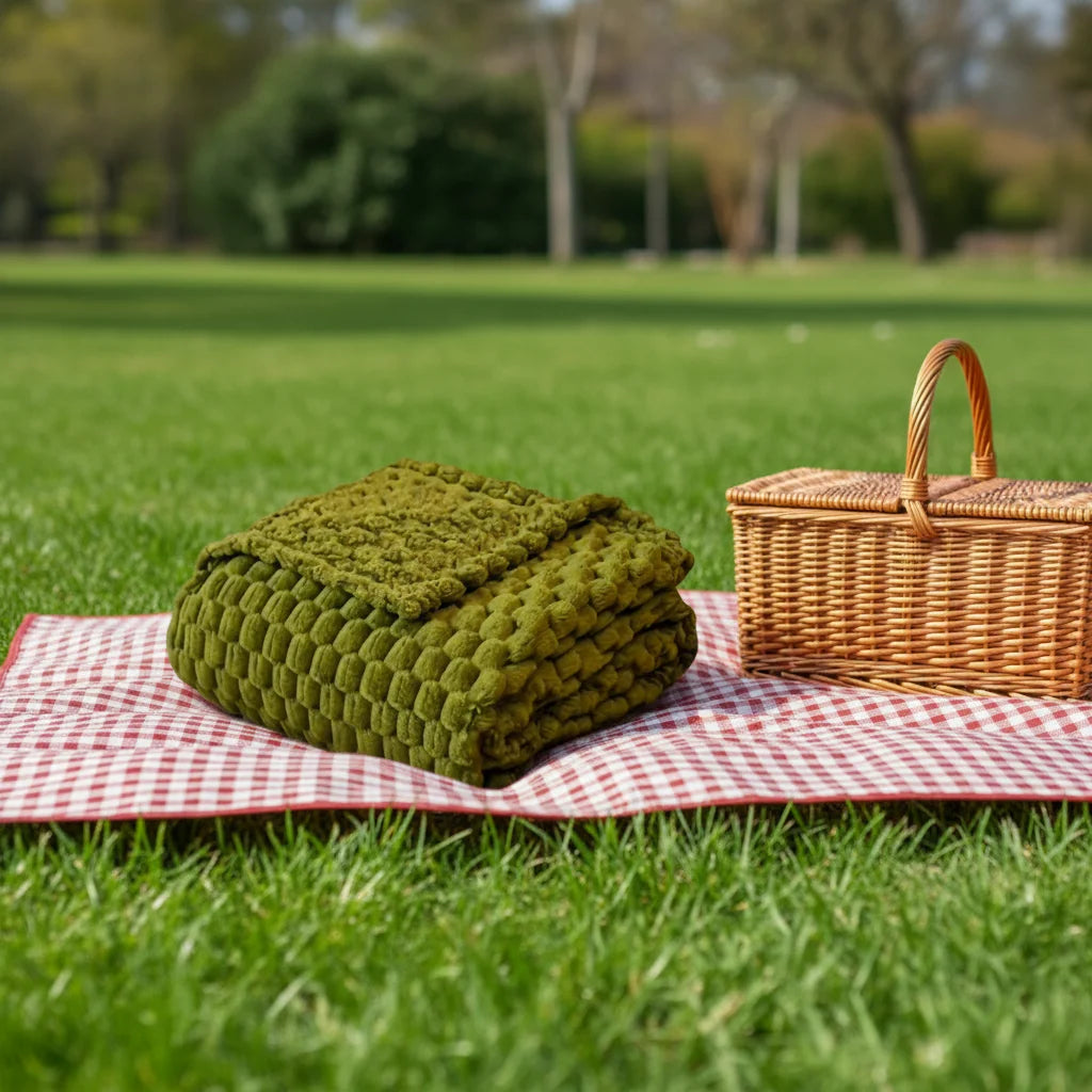 Turtle Shell Pattern Knitted Fleece Throw Blanket 100% Polyester Comfortable Luxury Modern Home Bedding for Travel All-Season