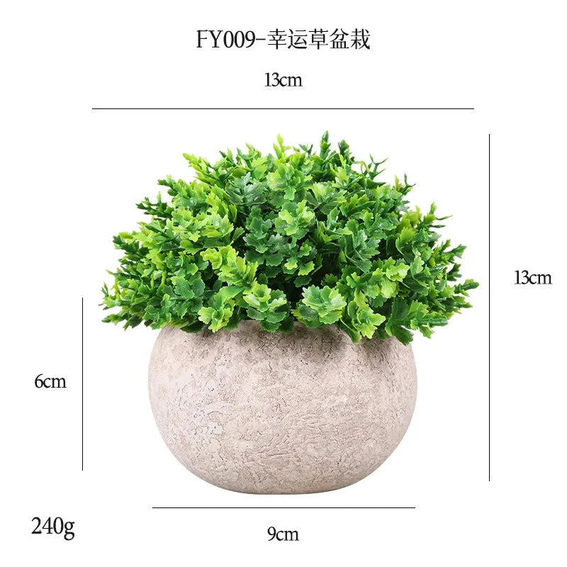 DS Artificial Plants Potted Greenery Green Grass Plastic Faux Topiary Shrubs for Bathroom Home Kitchen Office Farmhouse Decor Julia M LifeStyles