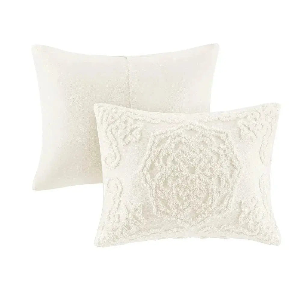 3-Piece Medallion Cotton Chenille Tufted Duvet Cover Set Julia M LifeStyles