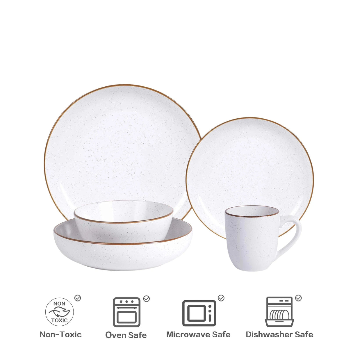 Luxury Reactive Glaze Matte White Ceramic Dinnerware Set Julia M LifeStyles