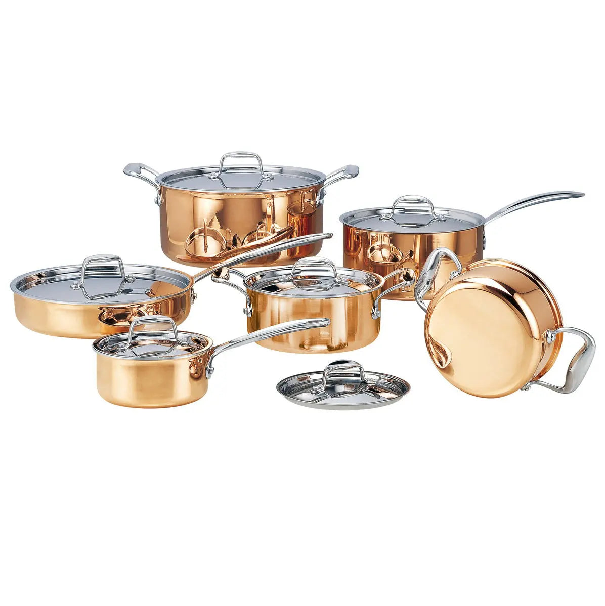 Luxury 12-Piece Triply Copper Cookware Set - Julia M LifeStyles