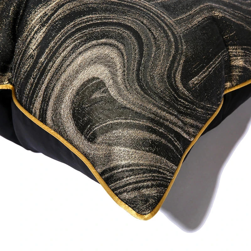 New Style Cushion Cover 50x50 Art Design Black Pillowcase Modern Black Luxury Pillow Covers 18x18 20x20 Inches Julia M LifeStyles