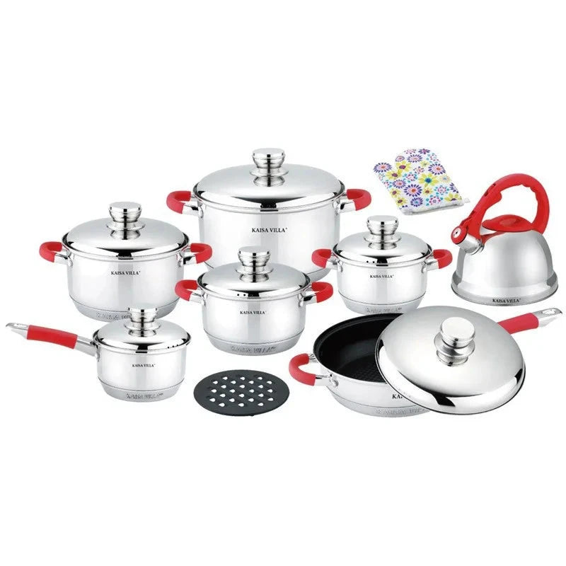 Cooking Pots Cookware Set Induction Base Cookware Set Pink Nonstick Kitchenware Set Julia M LifeStyles