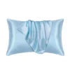 Wholesale Professional Luxury Super Soft Silky Pillow case Solid Color Silk Satin With Envelop Closure Julia M LifeStyles