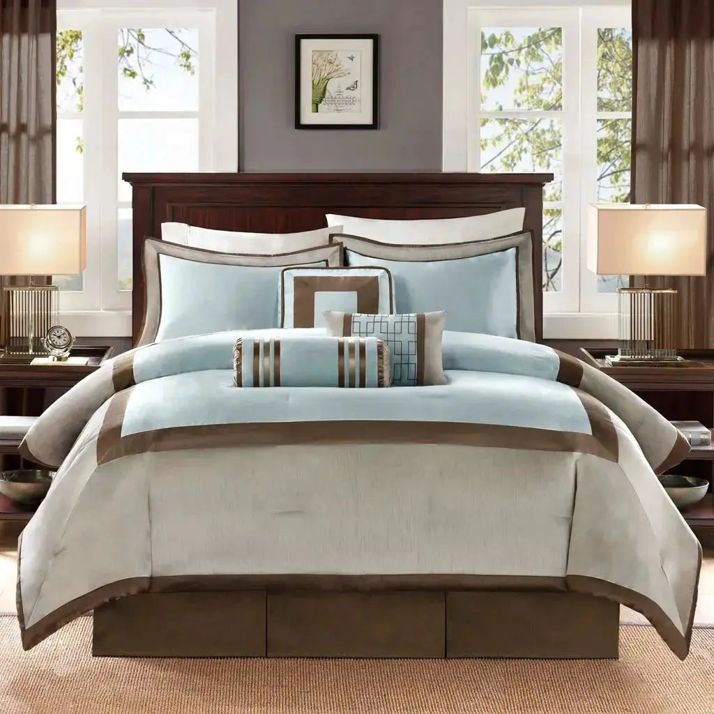 Floral Elegance 7-Piece Comforter Set for Queen & King Sizes Julia M LifeStyles