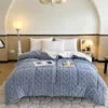 Custom Wholesale Simple Solid Color Hypoallergenic Tuff Velvet Thickened Winter Warm Soybean Fiber Filled king Bedroom Quilts Julia M LifeStyles