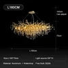 Crystal Lamp L160 CM Light Fixtures Modern Drop Light for Dinning Room Chandeliers Ceiling Luxury Lamps Julia M LifeStyles