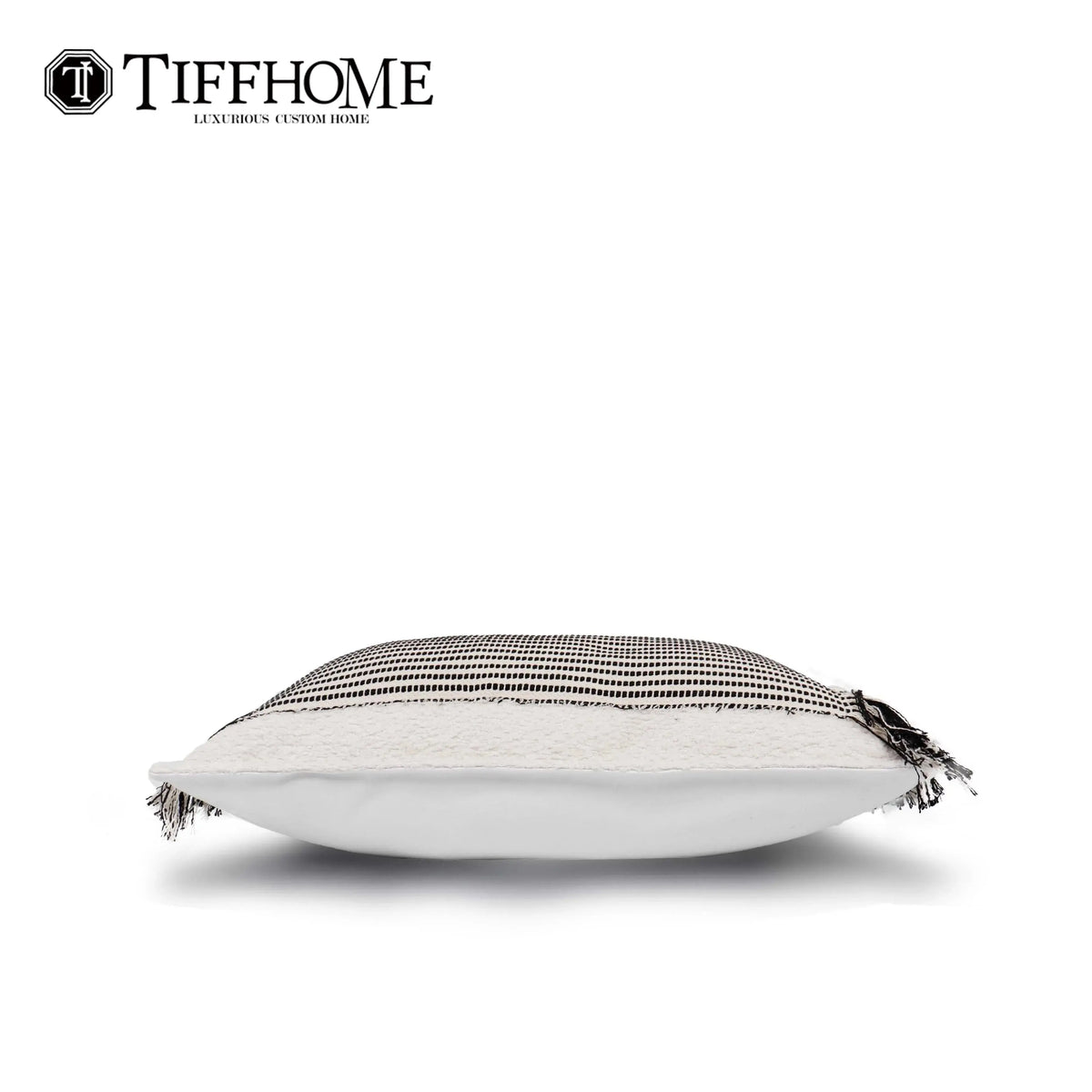 New Design Wholesale 50*30cm Woven Striped Cushion Cover Eco-friendly Cotton-ramie Gift Waist Pillow With Tassels Julia M LifeStyles