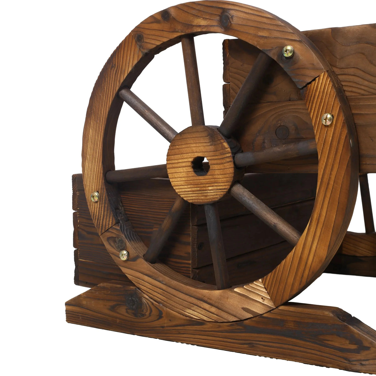 DB Large Wooden Wagon Planter Box Garden Planter with Wheels Decorative Indoor Outdoor Kit for Flowers Herbs Vegetables Julia M LifeStyles