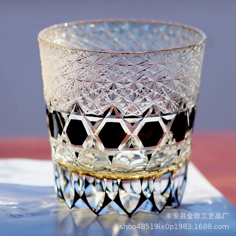Classic Design Whiskey Wine Beer Water Cup Hand-Carved Foreign Shot Glass with Luxury Gift Box Julia M LifeStyles