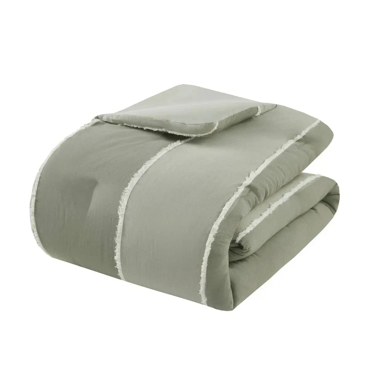 3-Piece Striped Cotton Comforter Set with Floral Patterns Julia M LifeStyles