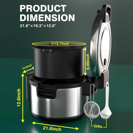 Boba Cooker Commercial Boba Pot 16L Automatic Pearl Tapioca Cooker for Boba Tea & Bubble Tea & Milk Tea Touchscreen Julia M LifeStyles