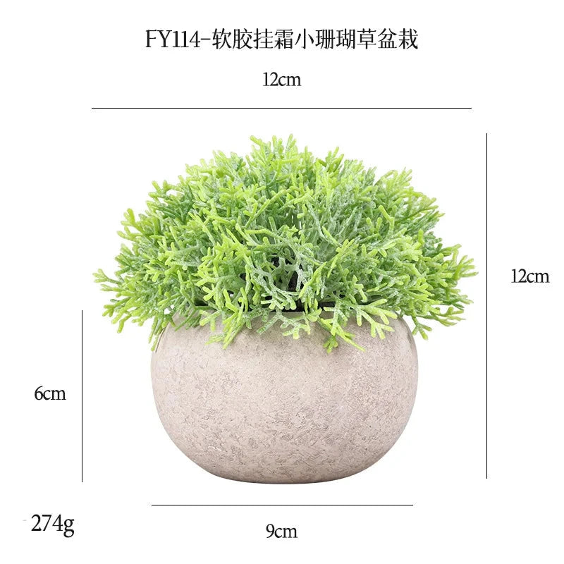 DS Artificial Plants Potted Greenery Green Grass Plastic Faux Topiary Shrubs for Bathroom Home Kitchen Office Farmhouse Decor Julia M LifeStyles