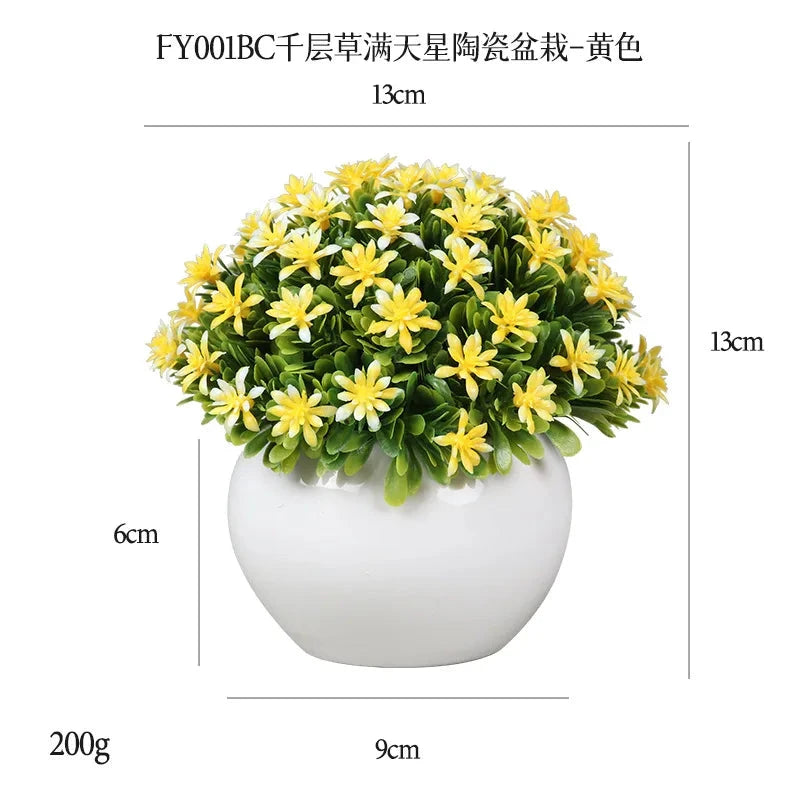 DS Artificial Plants Potted Greenery Green Grass Plastic Faux Topiary Shrubs for Bathroom Home Kitchen Office Farmhouse Decor Julia M LifeStyles