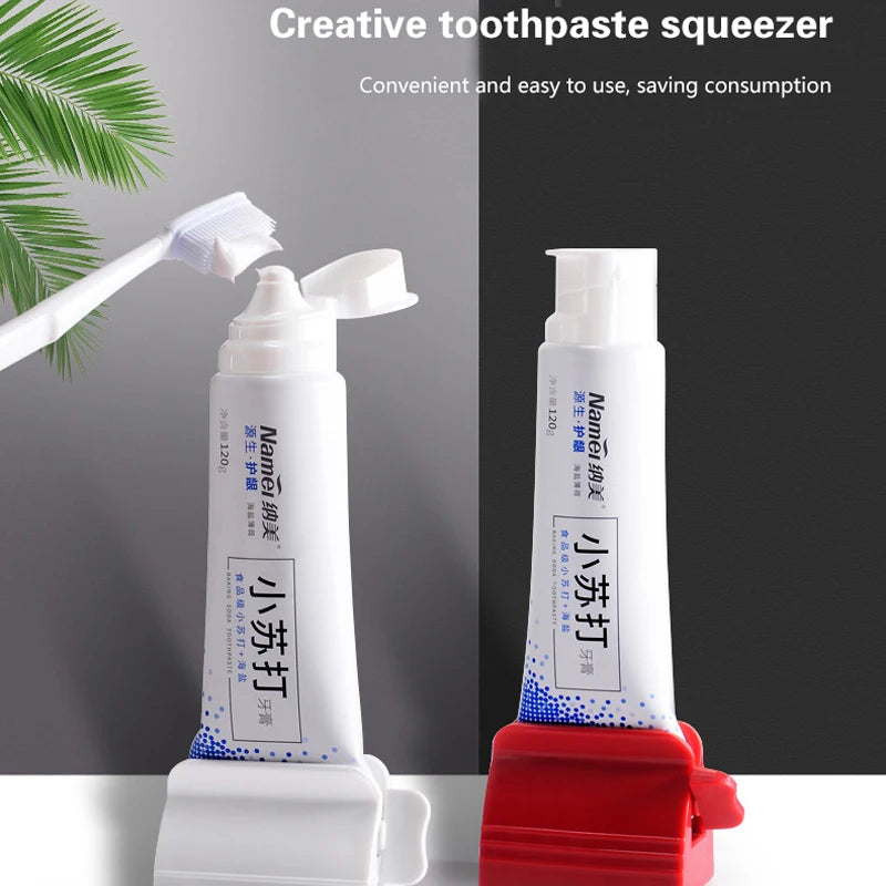 New Bathroom Accessories Toothpaste Squeezer Tooth Paste Dispenser Tube Squeezer Facial Cleanser Press Rolling Holder for Kids - Julia M LifeStyles