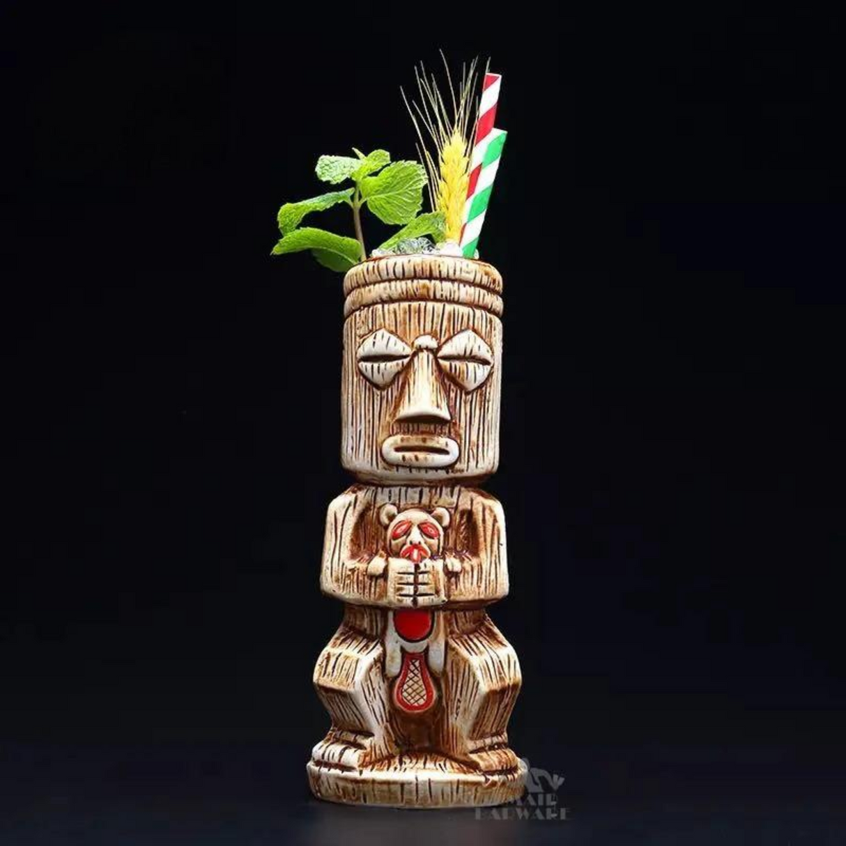 450ml Ceramic Tiki Cocktail Mug Creative Porcelain Beer Wine Mug Cup Bar Tool Julia M Home & Kitchen