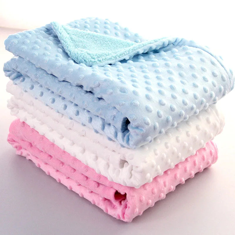 Baby Blanket & Swaddling Newborn Thermal Soft Fleece Blanket Solid Bedding Set Cotton Quilt - Julia M LifeStyles