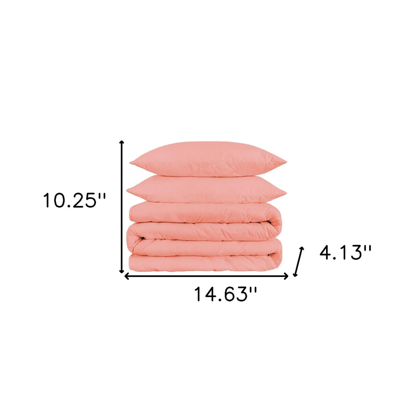 HMS Dusty Rose 1500 Thread Count King Cotton Blend Washable Duvet Cover Set