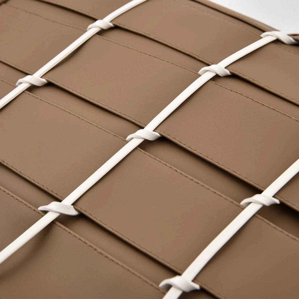 Echo Modern High-end Orange Coffee Leather Weaving Hotel Decoration Waist Pillowcase Sofa Living Room Pillow Cover Cushion Cover Julia M LifeStyles