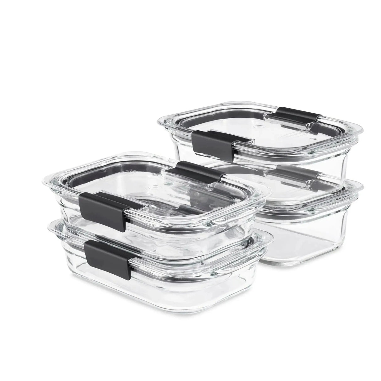 Set of 4 Glass Food Storage Containers with Latching Lids Freezer Safe for Home Kitchen Use for Back to School Julia M LifeStyles