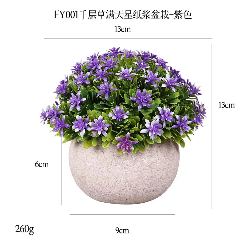 DS Artificial Plants Potted Greenery Green Grass Plastic Faux Topiary Shrubs for Bathroom Home Kitchen Office Farmhouse Decor Julia M LifeStyles