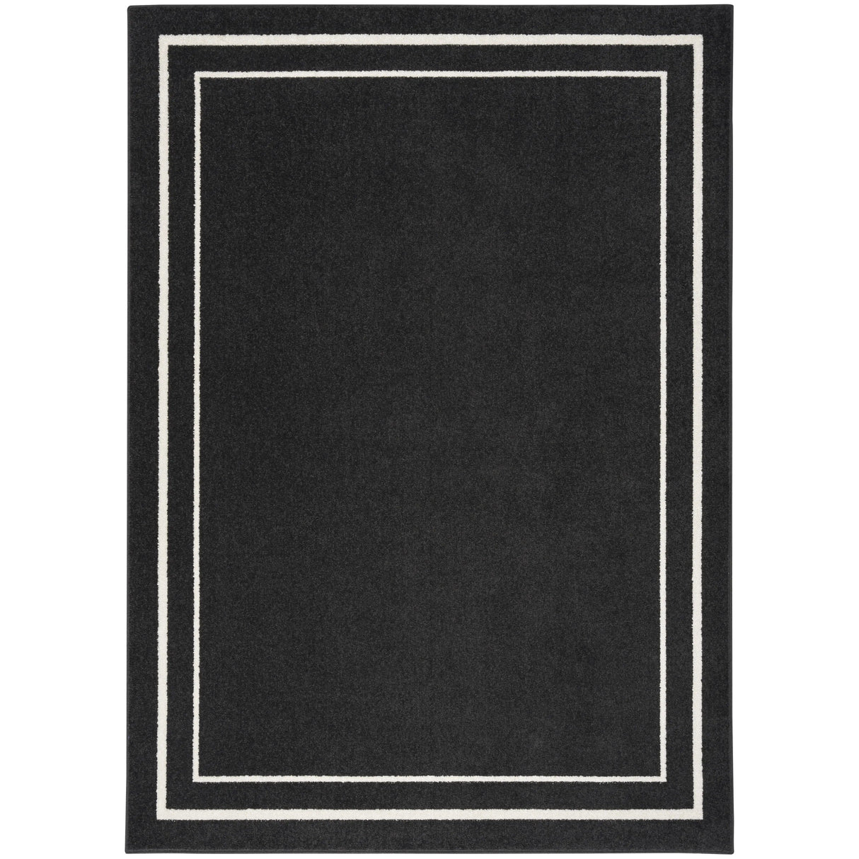 Black and Ivory 5' x 7' Indoor/Outdoor Area Rug Julia M LifeStyles