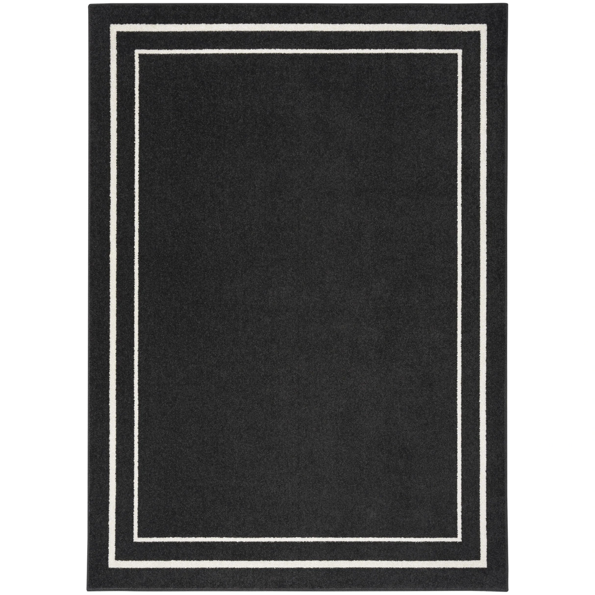 Black and Ivory 5' x 7' Indoor/Outdoor Area Rug Julia M LifeStyles