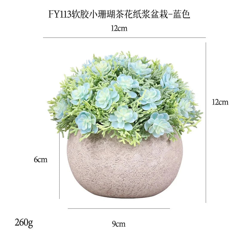 DS Artificial Plants Potted Greenery Green Grass Plastic Faux Topiary Shrubs for Bathroom Home Kitchen Office Farmhouse Decor Julia M LifeStyles