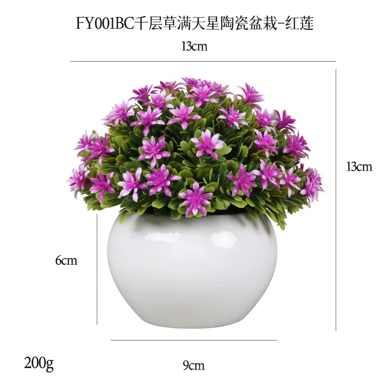 DS Artificial Plants Potted Greenery Green Grass Plastic Faux Topiary Shrubs for Bathroom Home Kitchen Office Farmhouse Decor Julia M LifeStyles