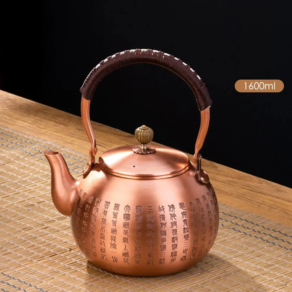 Handmade Retro Style Pure Copper Boiling Tea Kettle - 600/1200/1600ml - Julia M LifeStyles
