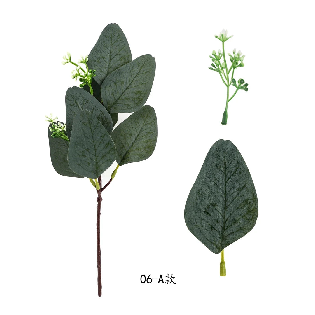 Artificial Eucalyptus Leaves Stems Eucalipto Branches Artificial Plants for Floral Bouquets Wedding Holiday Greenery Decor Julia M LifeStyles