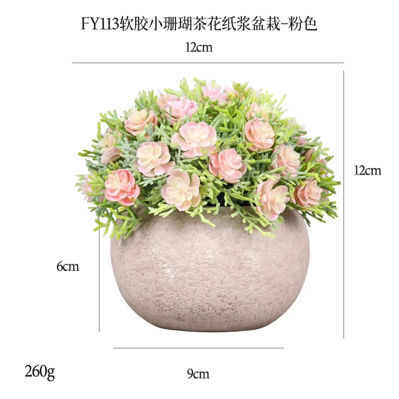 DS Artificial Plants Potted Greenery Green Grass Plastic Faux Topiary Shrubs for Bathroom Home Kitchen Office Farmhouse Decor Julia M LifeStyles