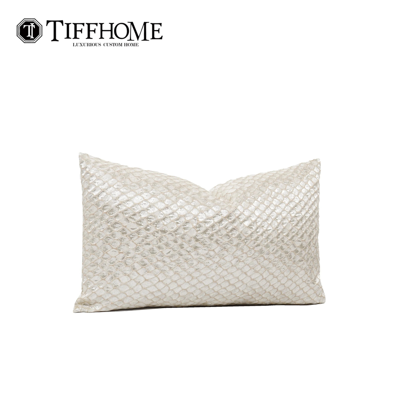 Luxury Organic Cushion Covers White Gold Texture Waist Pillow Covers Geometric Modern for Bedroom Living Room Decor Julia M LifeStyles