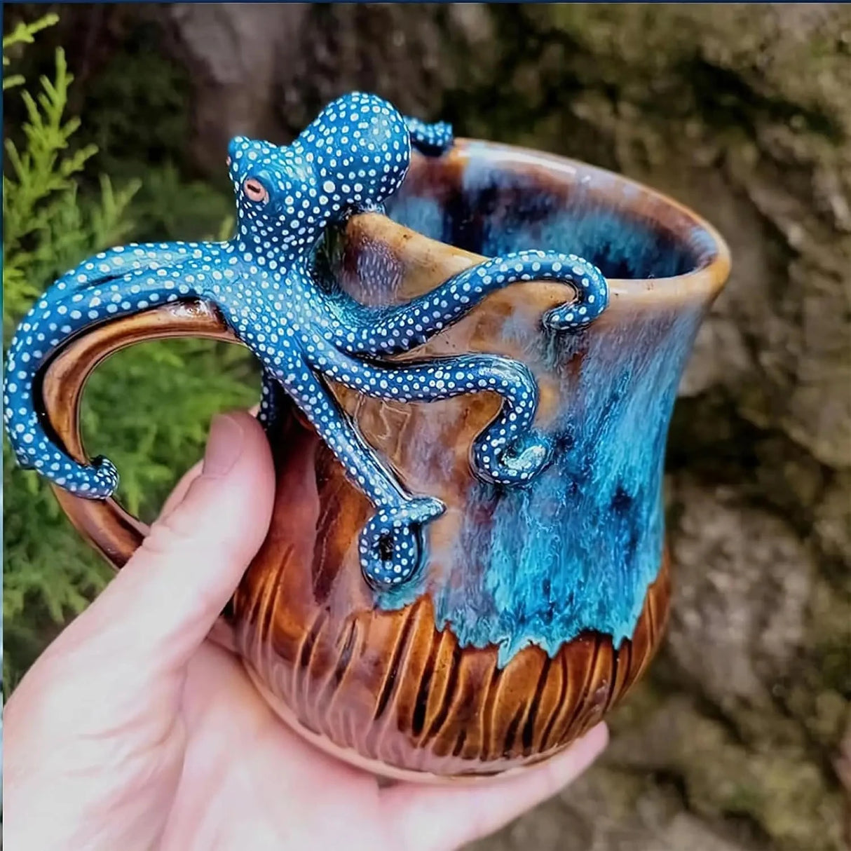 Ocean Creature Octopus Mug Home Decoration Ornaments, 3D Octopus Mug Funny Mugs, Handmade Unique Octopu Shaped Statue Cup Julia M LifeStyles