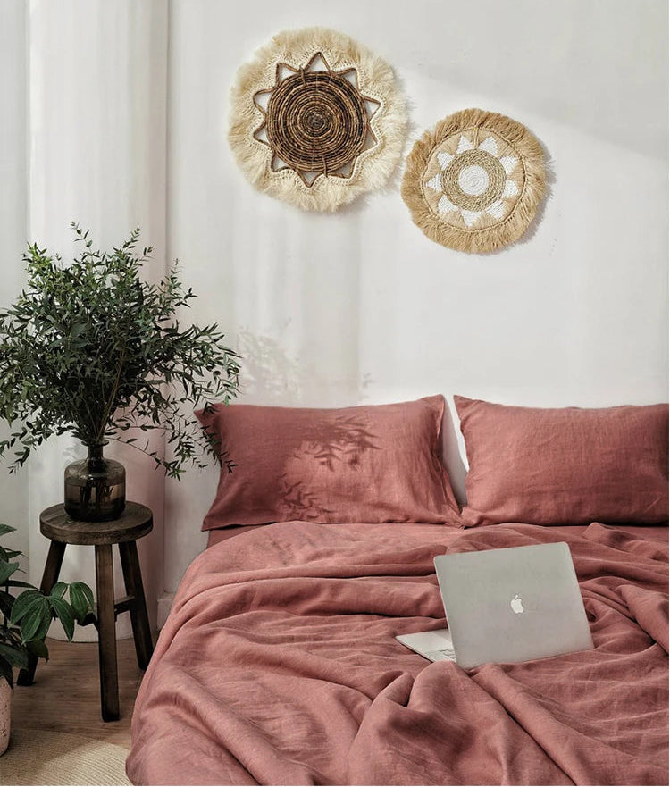 Washed Linen Duvet Cover Set with Pillowcases
