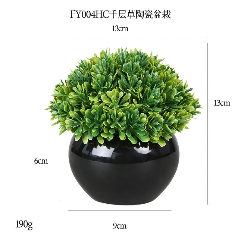 DS Artificial Plants Potted Greenery Green Grass Plastic Faux Topiary Shrubs for Bathroom Home Kitchen Office Farmhouse Decor Julia M LifeStyles
