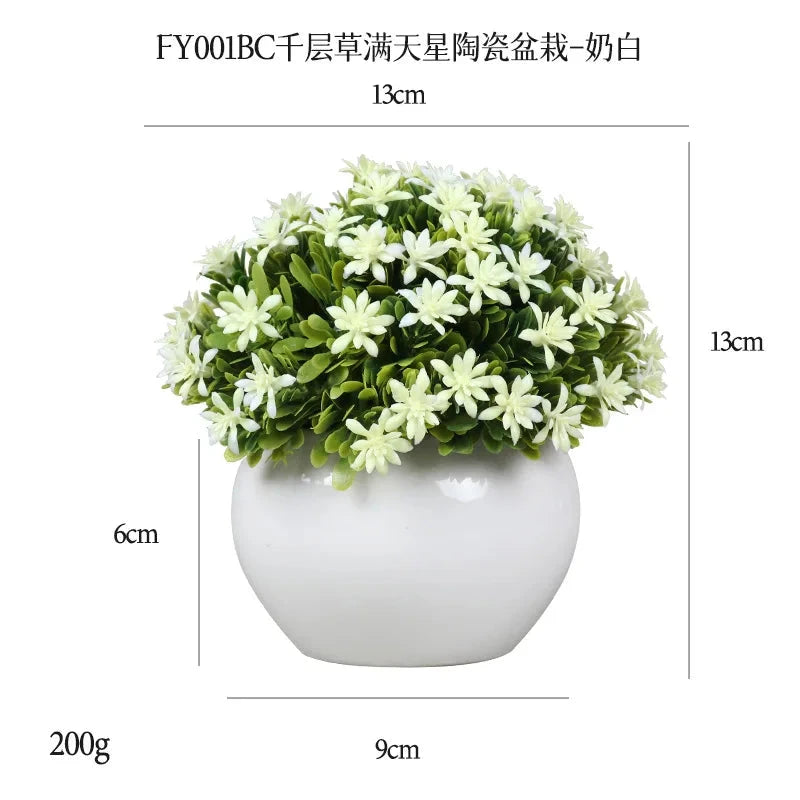 DS Artificial Plants Potted Greenery Green Grass Plastic Faux Topiary Shrubs for Bathroom Home Kitchen Office Farmhouse Decor Julia M LifeStyles