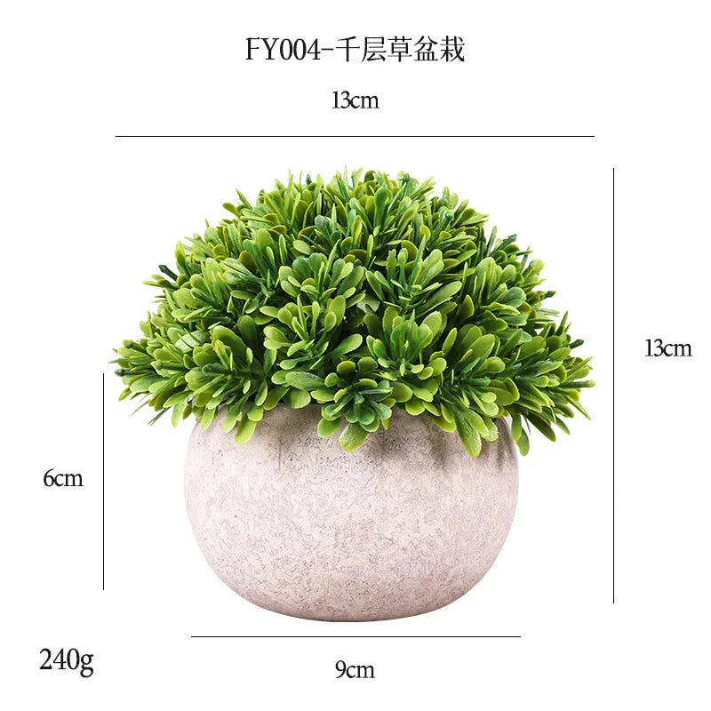 DS Artificial Plants Potted Greenery Green Grass Plastic Faux Topiary Shrubs for Bathroom Home Kitchen Office Farmhouse Decor Julia M LifeStyles
