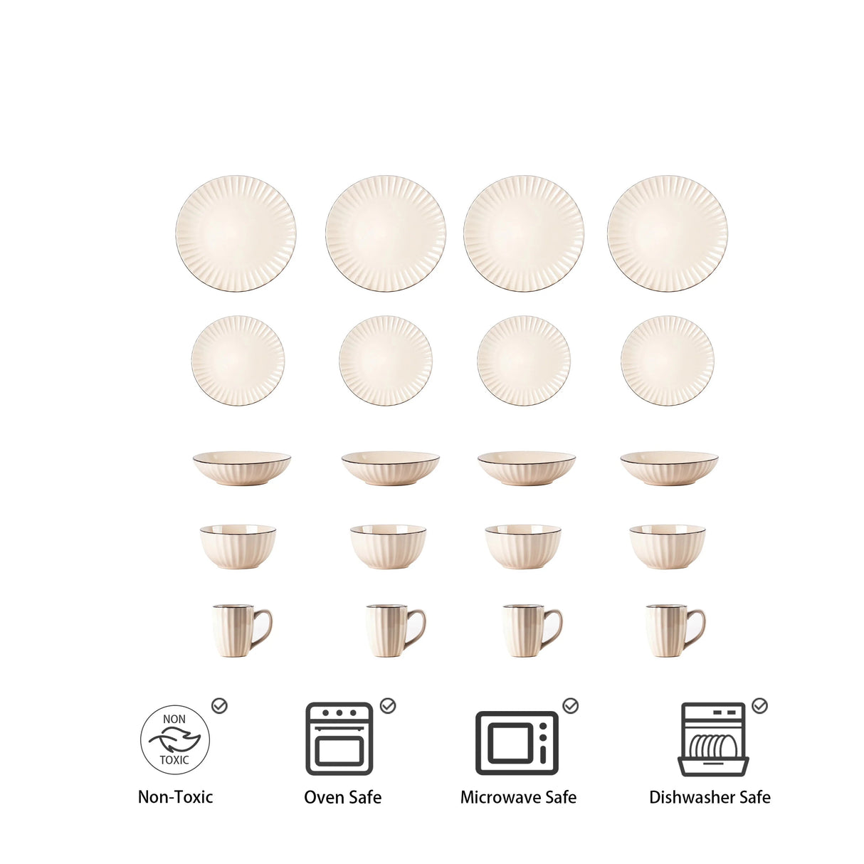 20 Pc Stoneware Embossed Dinner Set High-End Household Ceramic Sets Premium Emboss Dinnerware Sets Home Use Julia M LifeStyles