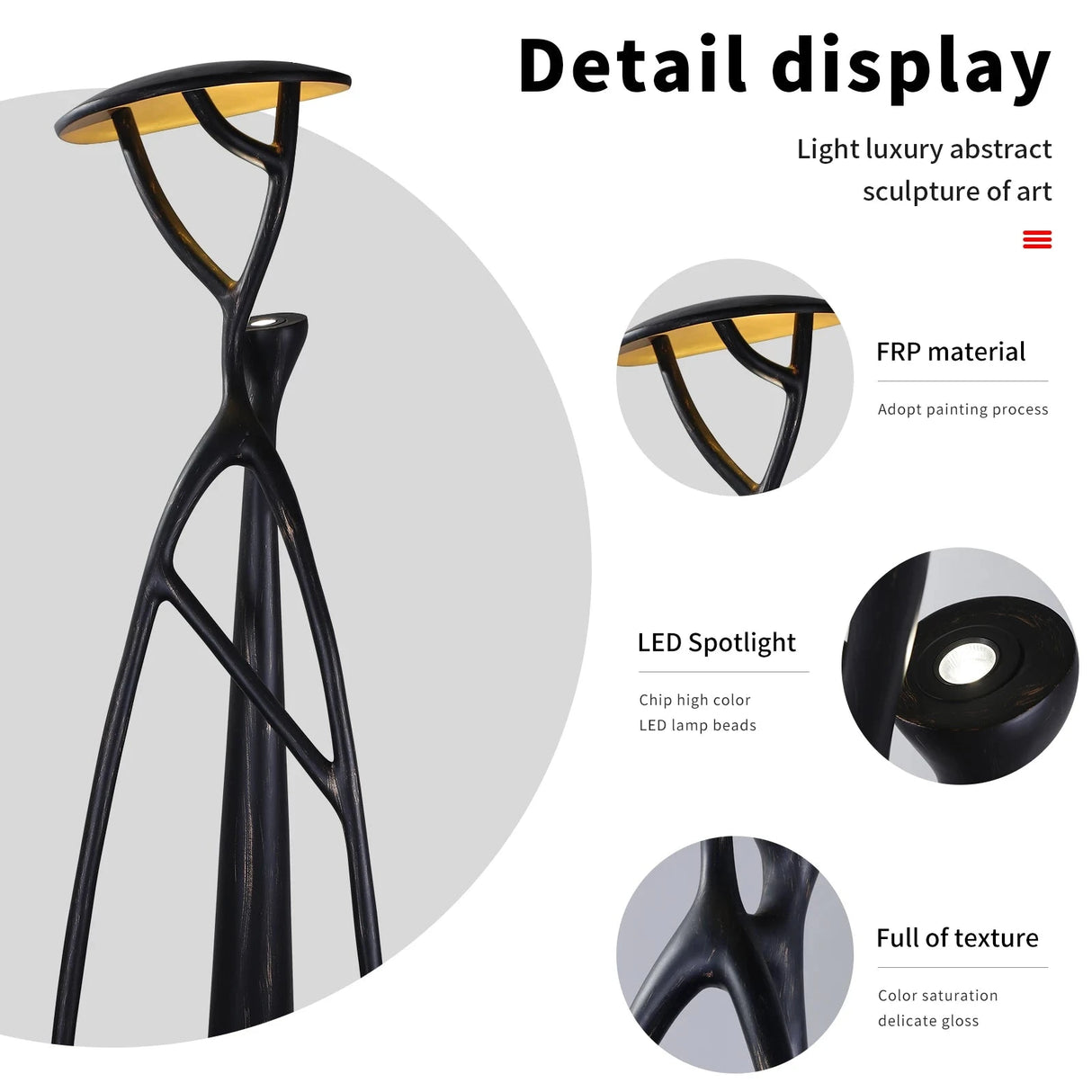 Nordic Modern LED Floor Lamp - Elegant Resin Design for Home and Hospitality Julia M LifeStyles
