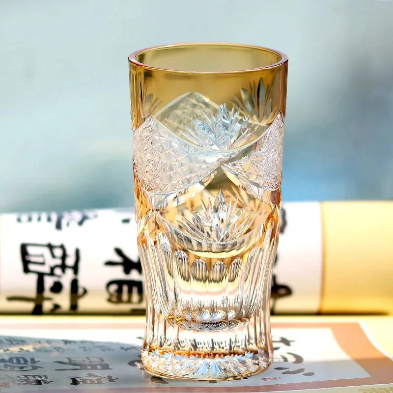Classic Design Whiskey Wine Beer Water Cup Hand-Carved Foreign Shot Glass with Luxury Gift Box Julia M LifeStyles