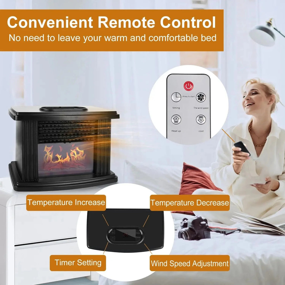 800W Electric Fireplace Heater Remote Control Accurate Digital Thermostat Timer Setting Insert AU Artificial Flame Stove Julia M LifeStyles