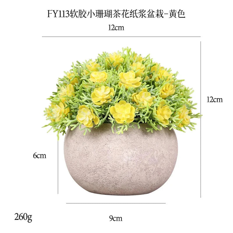 DS Artificial Plants Potted Greenery Green Grass Plastic Faux Topiary Shrubs for Bathroom Home Kitchen Office Farmhouse Decor Julia M LifeStyles