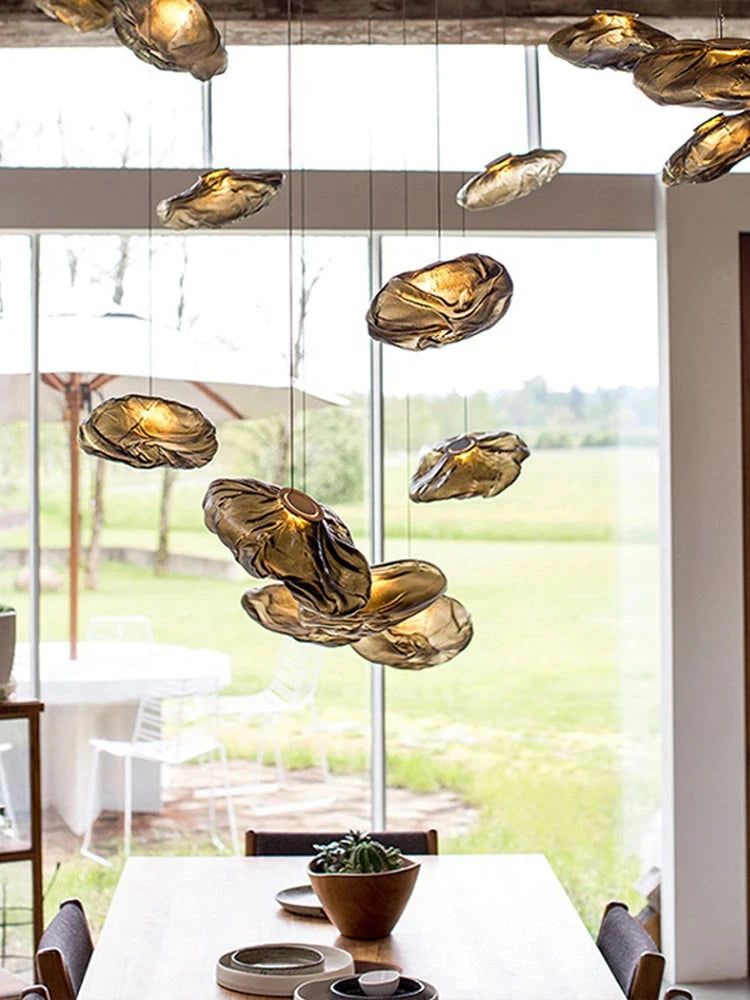 D300mm Amber Cloud Glass Small Pendant Lamp for Art Deco Linghting American Pendant Light Julia M LifeStyles