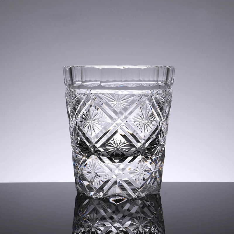 Crystal Transparent Whisky Wine Glass Edo Kiriko Starlight Handmade High Quality Water Cup Birthday Present Souvenir