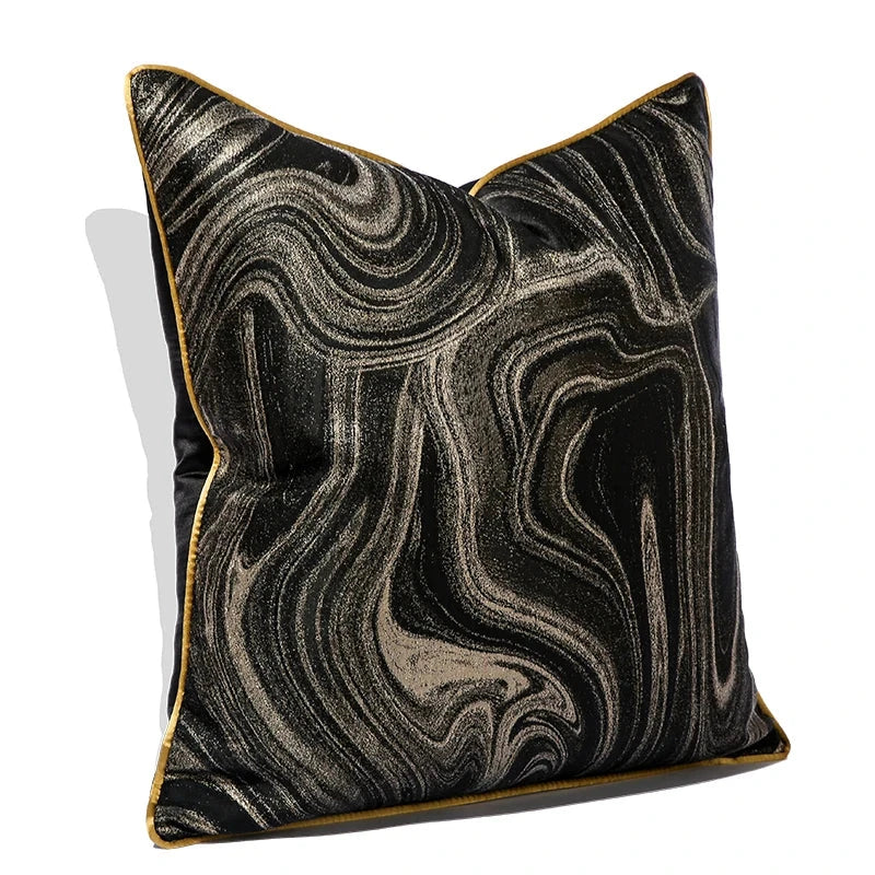 New Style Cushion Cover 50x50 Art Design Black Pillowcase Modern Black Luxury Pillow Covers 18x18 20x20 Inches Julia M LifeStyles