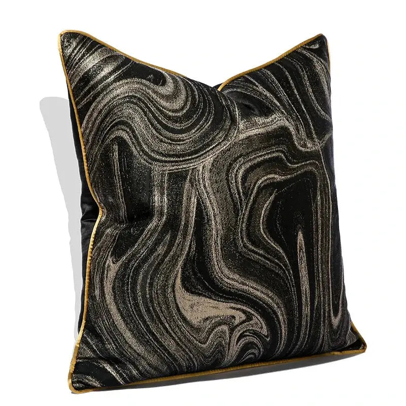 New Style Cushion Cover 50x50 Art Design Black Pillowcase Modern Black Luxury Pillow Covers 18x18 20x20 Inches Julia M LifeStyles