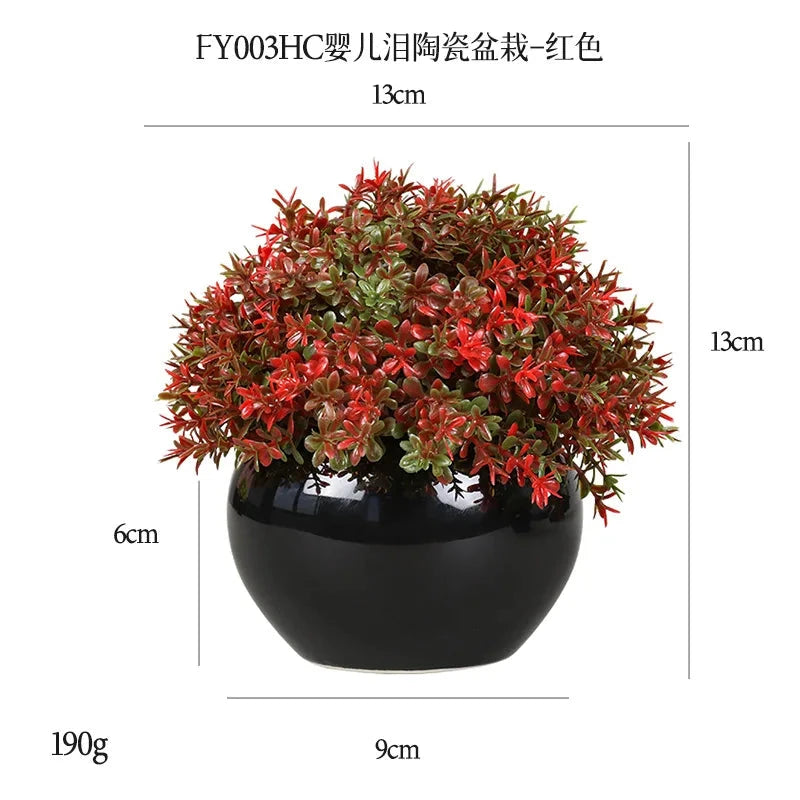 DS Artificial Plants Potted Greenery Green Grass Plastic Faux Topiary Shrubs for Bathroom Home Kitchen Office Farmhouse Decor Julia M LifeStyles